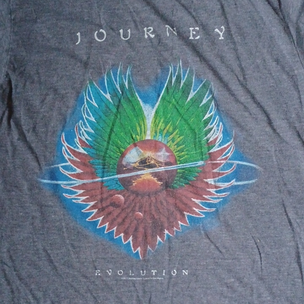 Journey Evolution Tour 2017 tee shirt women's size small gray